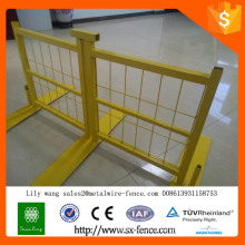 Ral1008 amovible recouvert de pvc jaune Canada clôture temporaire